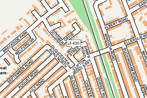 L6 4DH map - OS OpenMap – Local (Ordnance Survey)