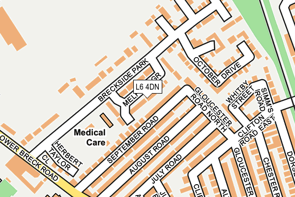 L6 4DN map - OS OpenMap – Local (Ordnance Survey)