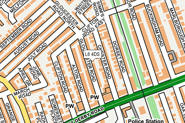 L6 4DS map - OS OpenMap – Local (Ordnance Survey)
