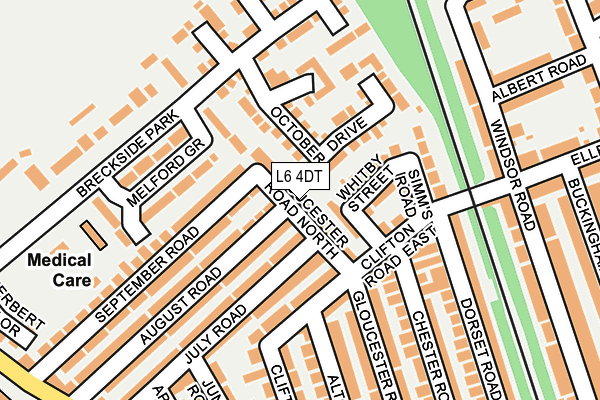 L6 4DT map - OS OpenMap – Local (Ordnance Survey)