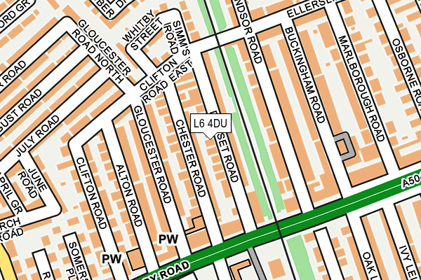 L6 4DU map - OS OpenMap – Local (Ordnance Survey)