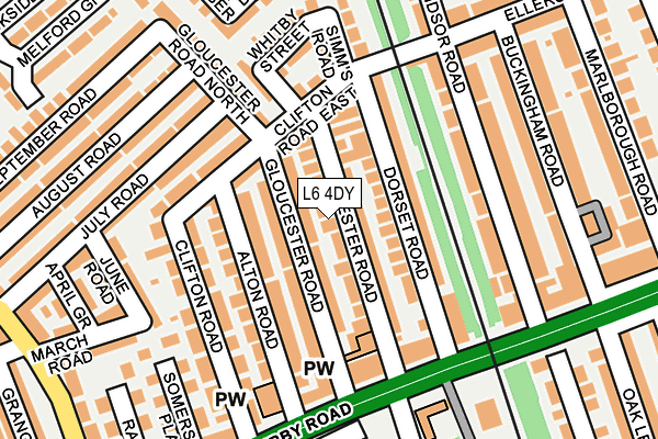 L6 4DY map - OS OpenMap – Local (Ordnance Survey)