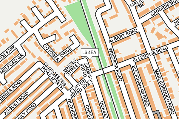 L6 4EA map - OS OpenMap – Local (Ordnance Survey)