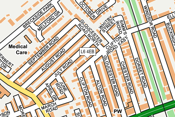 L6 4EB map - OS OpenMap – Local (Ordnance Survey)