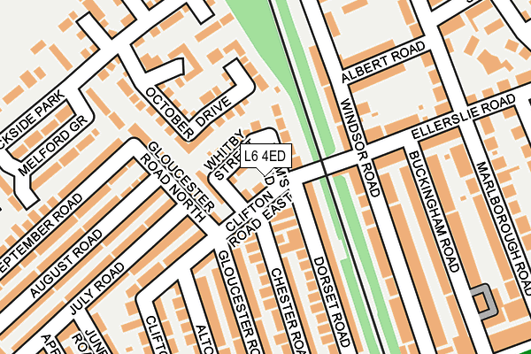 L6 4ED map - OS OpenMap – Local (Ordnance Survey)