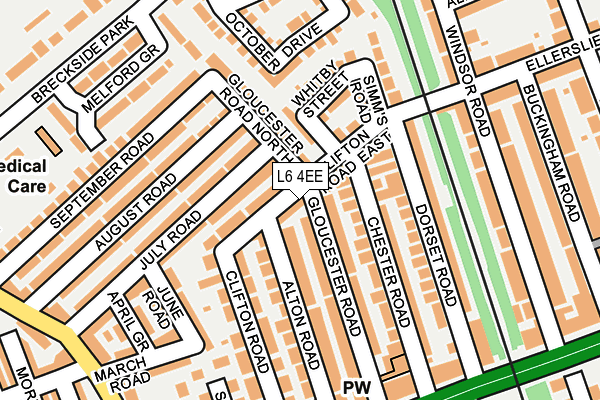 L6 4EE map - OS OpenMap – Local (Ordnance Survey)