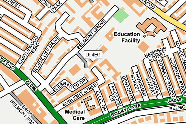 L6 4EG map - OS OpenMap – Local (Ordnance Survey)