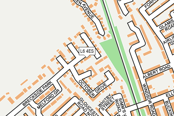 L6 4ES map - OS OpenMap – Local (Ordnance Survey)