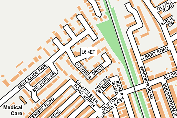 L6 4ET map - OS OpenMap – Local (Ordnance Survey)