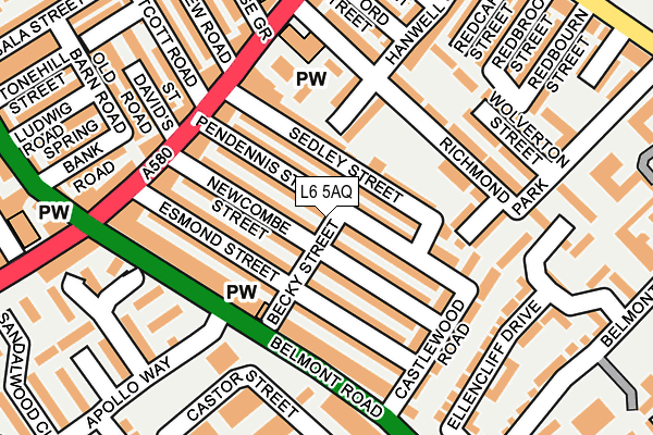 L6 5AQ map - OS OpenMap – Local (Ordnance Survey)