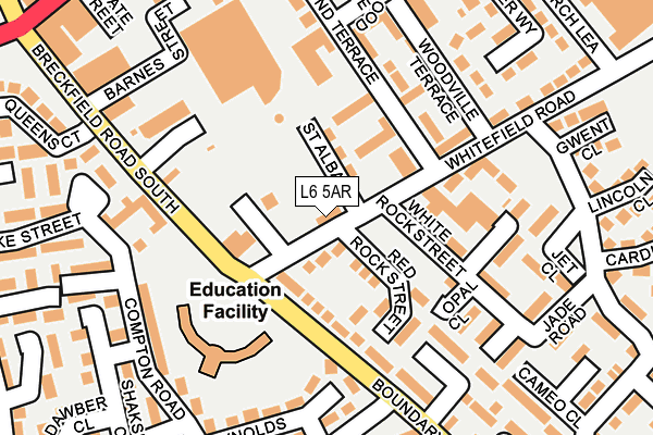 L6 5AR map - OS OpenMap – Local (Ordnance Survey)