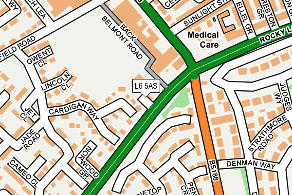 L6 5AS map - OS OpenMap – Local (Ordnance Survey)