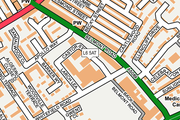 L6 5AT map - OS OpenMap – Local (Ordnance Survey)