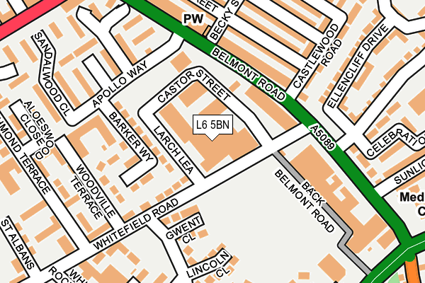 L6 5BN map - OS OpenMap – Local (Ordnance Survey)