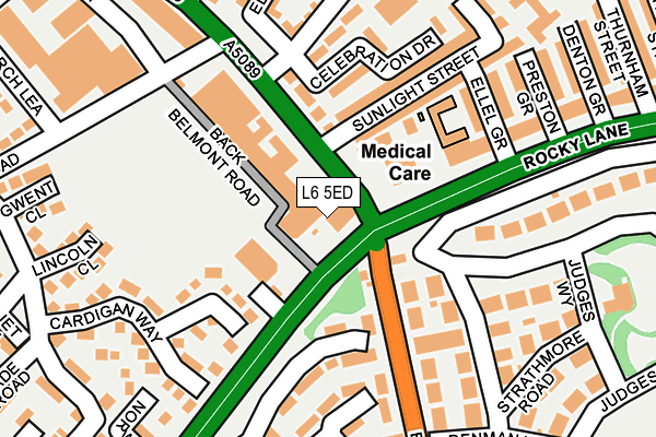 L6 5ED map - OS OpenMap – Local (Ordnance Survey)