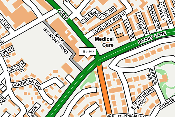 L6 5EG map - OS OpenMap – Local (Ordnance Survey)