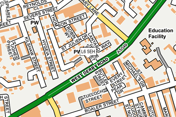 L6 5EH map - OS OpenMap – Local (Ordnance Survey)