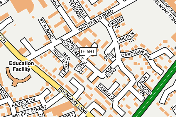 L6 5HT map - OS OpenMap – Local (Ordnance Survey)
