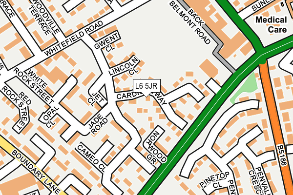 L6 5JR map - OS OpenMap – Local (Ordnance Survey)