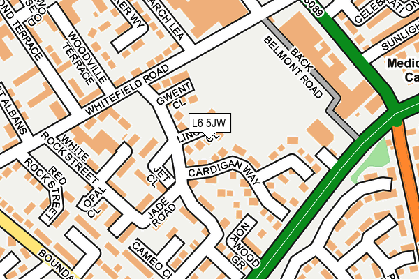 L6 5JW map - OS OpenMap – Local (Ordnance Survey)