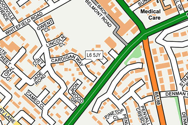 L6 5JY map - OS OpenMap – Local (Ordnance Survey)