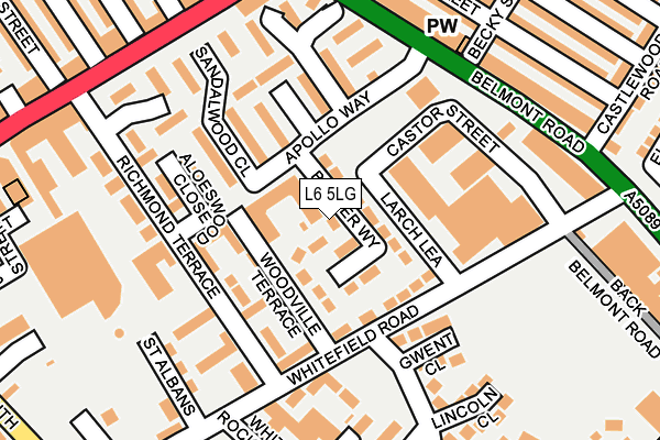 L6 5LG map - OS OpenMap – Local (Ordnance Survey)