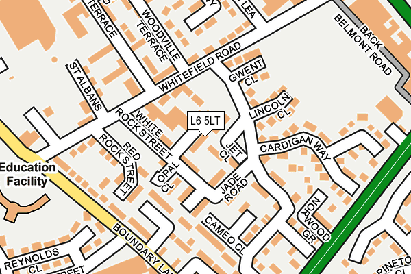 L6 5LT map - OS OpenMap – Local (Ordnance Survey)