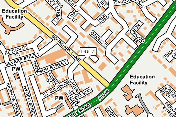 L6 5LZ map - OS OpenMap – Local (Ordnance Survey)