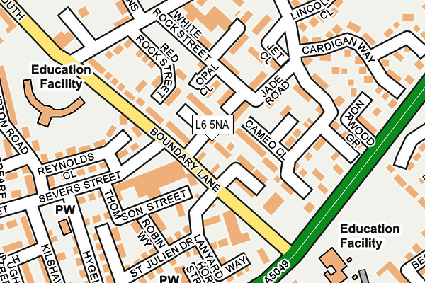 L6 5NA map - OS OpenMap – Local (Ordnance Survey)