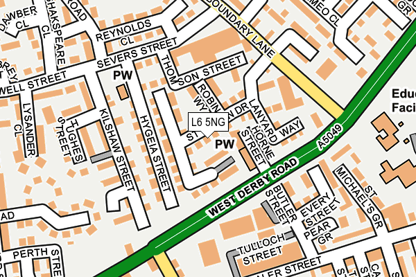 L6 5NG map - OS OpenMap – Local (Ordnance Survey)