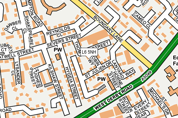 L6 5NH map - OS OpenMap – Local (Ordnance Survey)