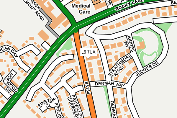 L6 7UA map - OS OpenMap – Local (Ordnance Survey)