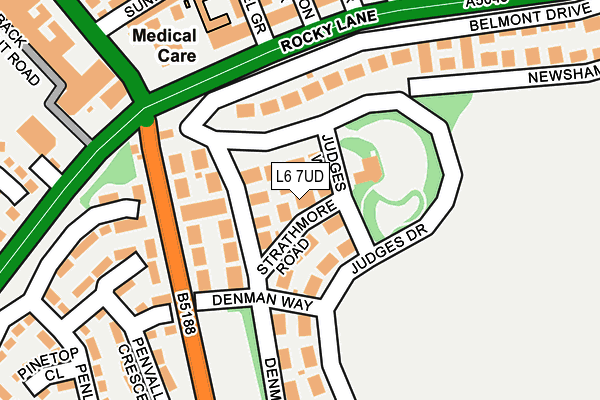 L6 7UD map - OS OpenMap – Local (Ordnance Survey)