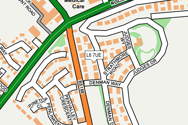 L6 7UE map - OS OpenMap – Local (Ordnance Survey)