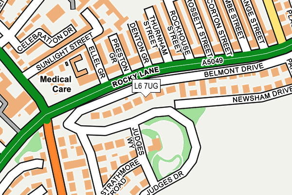 L6 7UG map - OS OpenMap – Local (Ordnance Survey)