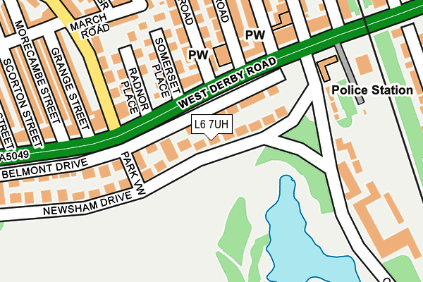 L6 7UH map - OS OpenMap – Local (Ordnance Survey)