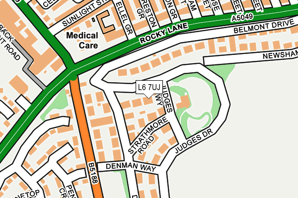 L6 7UJ map - OS OpenMap – Local (Ordnance Survey)