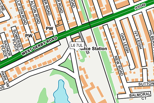 L6 7UL map - OS OpenMap – Local (Ordnance Survey)