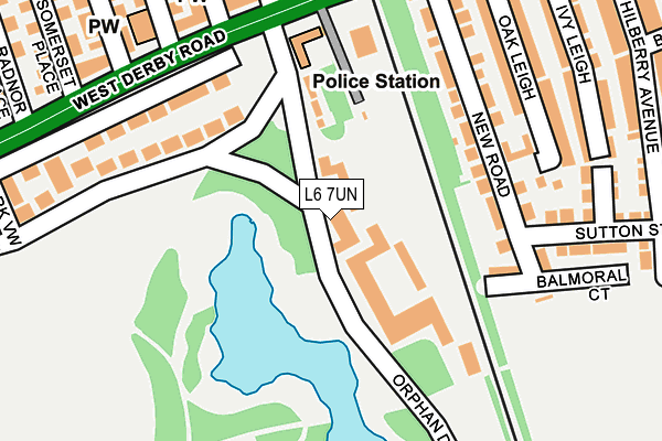 L6 7UN map - OS OpenMap – Local (Ordnance Survey)