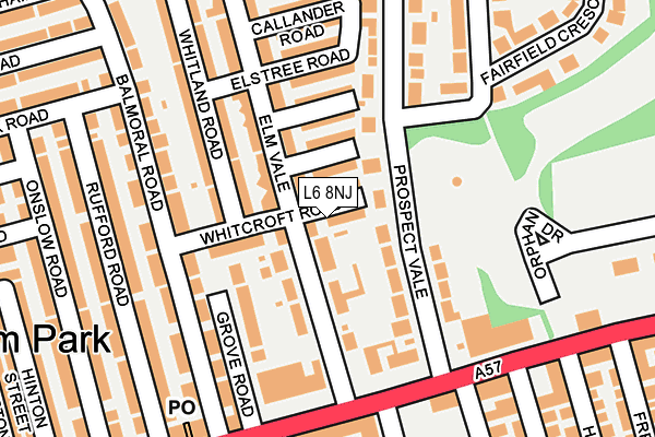L6 8NJ map - OS OpenMap – Local (Ordnance Survey)