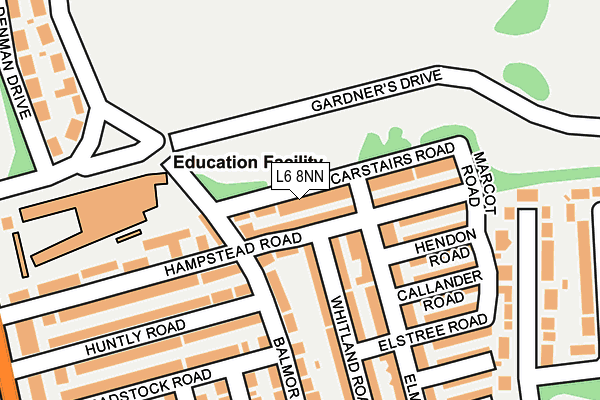 L6 8NN map - OS OpenMap – Local (Ordnance Survey)