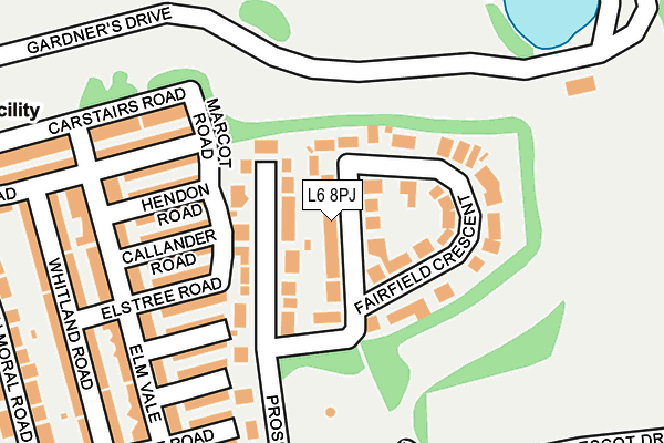 L6 8PJ map - OS OpenMap – Local (Ordnance Survey)