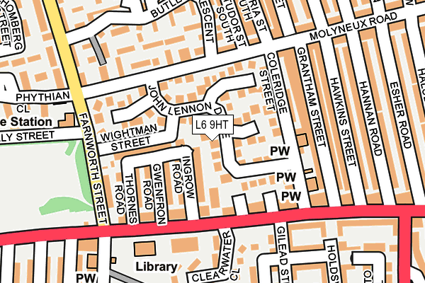 L6 9HT map - OS OpenMap – Local (Ordnance Survey)