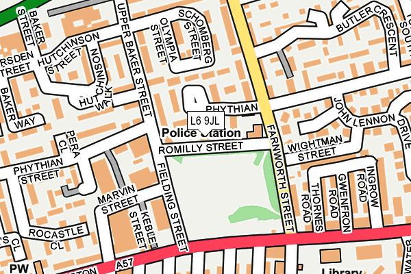 L6 9JL map - OS OpenMap – Local (Ordnance Survey)