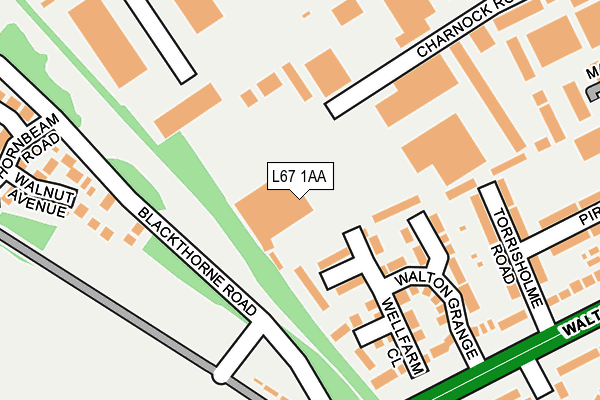L67 1AA map - OS OpenMap – Local (Ordnance Survey)