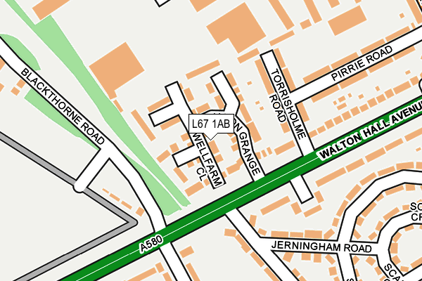 L67 1AB map - OS OpenMap – Local (Ordnance Survey)