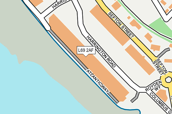 L69 2AF map - OS OpenMap – Local (Ordnance Survey)