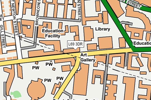 L69 3DR map - OS OpenMap – Local (Ordnance Survey)