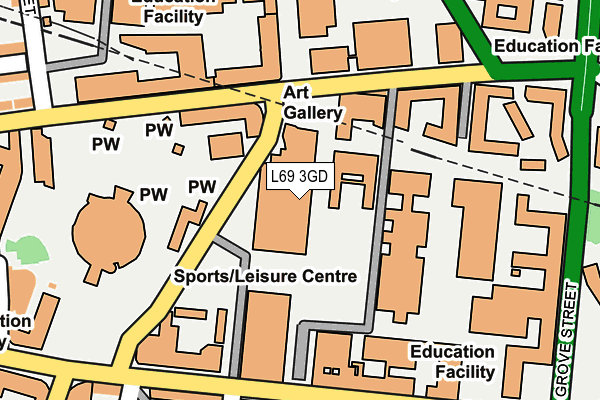 L69 3GD map - OS OpenMap – Local (Ordnance Survey)