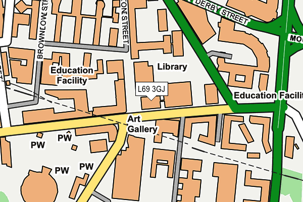 L69 3GJ map - OS OpenMap – Local (Ordnance Survey)